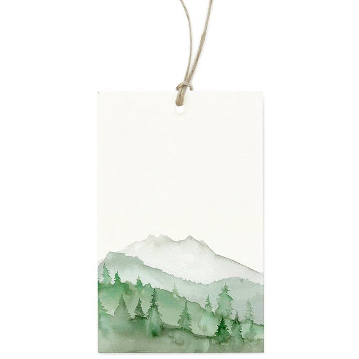 Coffret d'étiquettes-cadeaux Montagne Verte pour la vente par Lana's Shop
