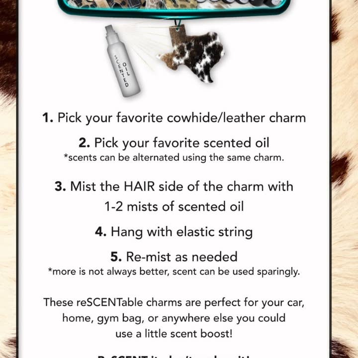 reSCENTit ~ Red Dirt Leather - Wholesale Car Freshener - Unisex - SHOW ANIMALS BRANDED TAGS8