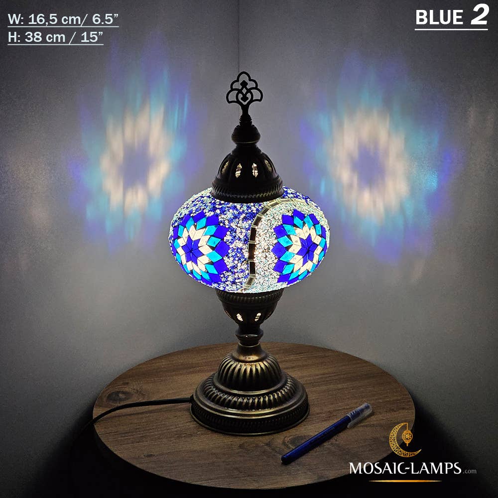 Mosaic Lamps - Vendita all'ingrosso Lampada da scrivania/d'accento - Lampada da tavolo grande a globo con mosaico turco, Marrakec, oltre 10 colori2