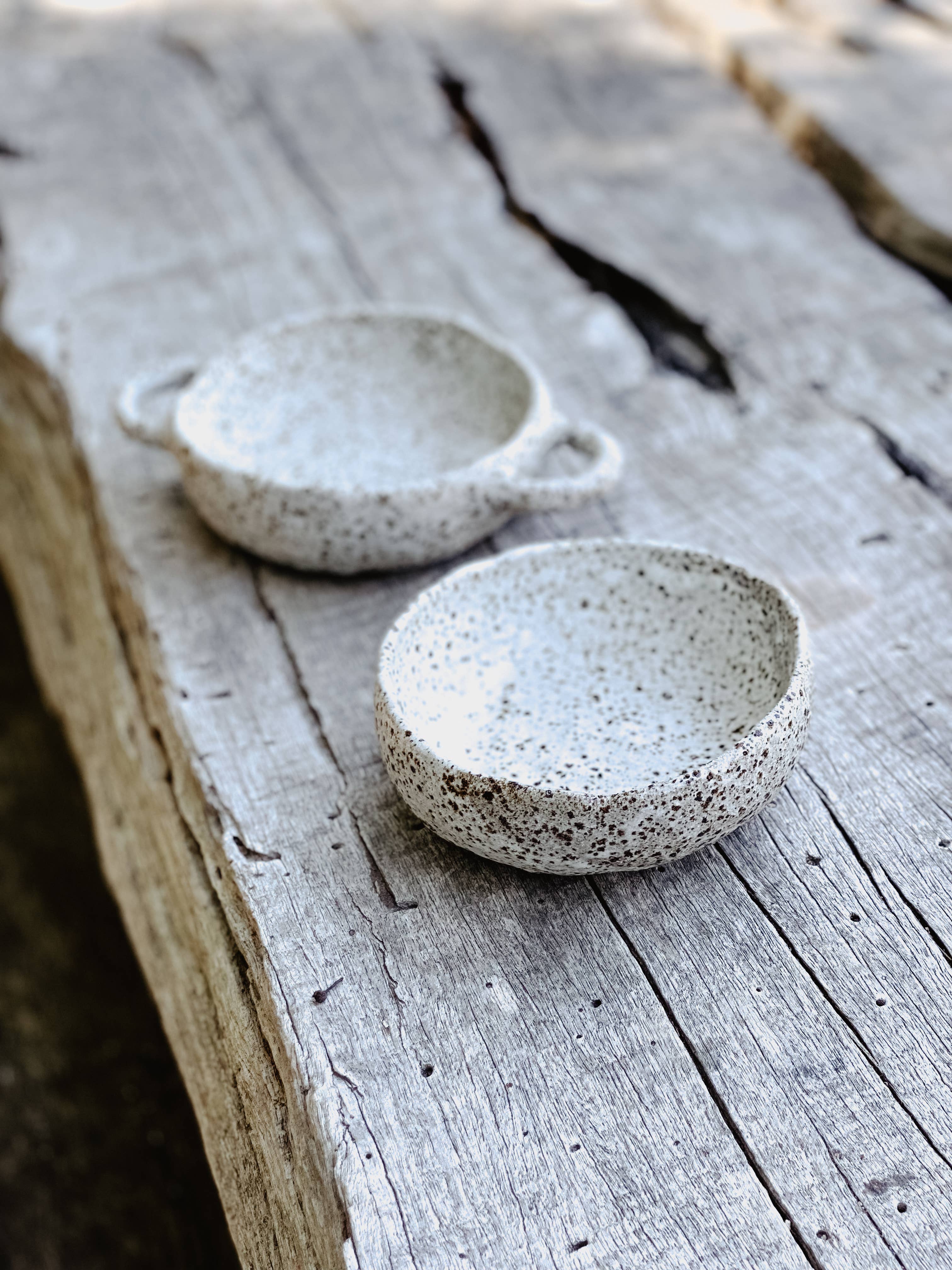 River Ceramics - Wholesale Serving bowl - White Speckle Serving Bowls - Handmade4