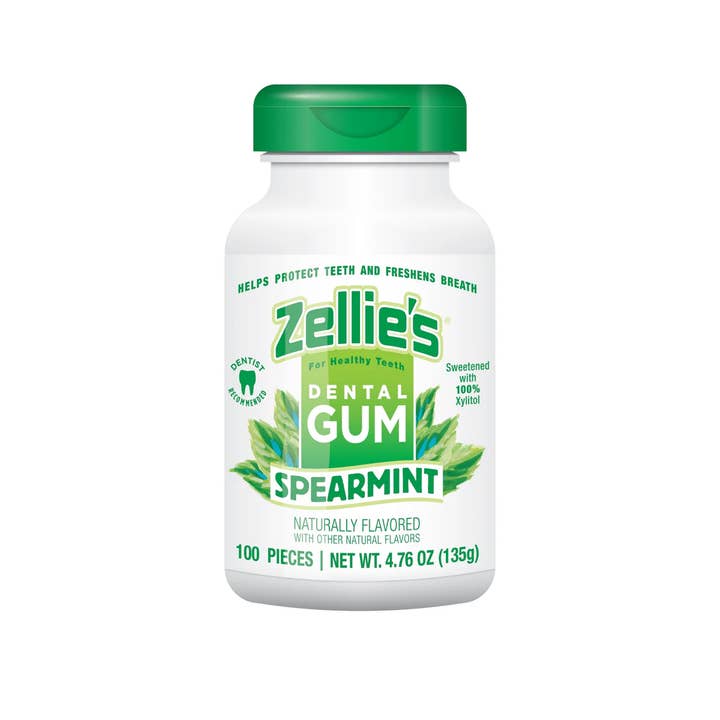 Zellie's - Wholesale Chewing Gum - Zellie's Xylitol Dental Gum - Spearmint 100ct Jar1