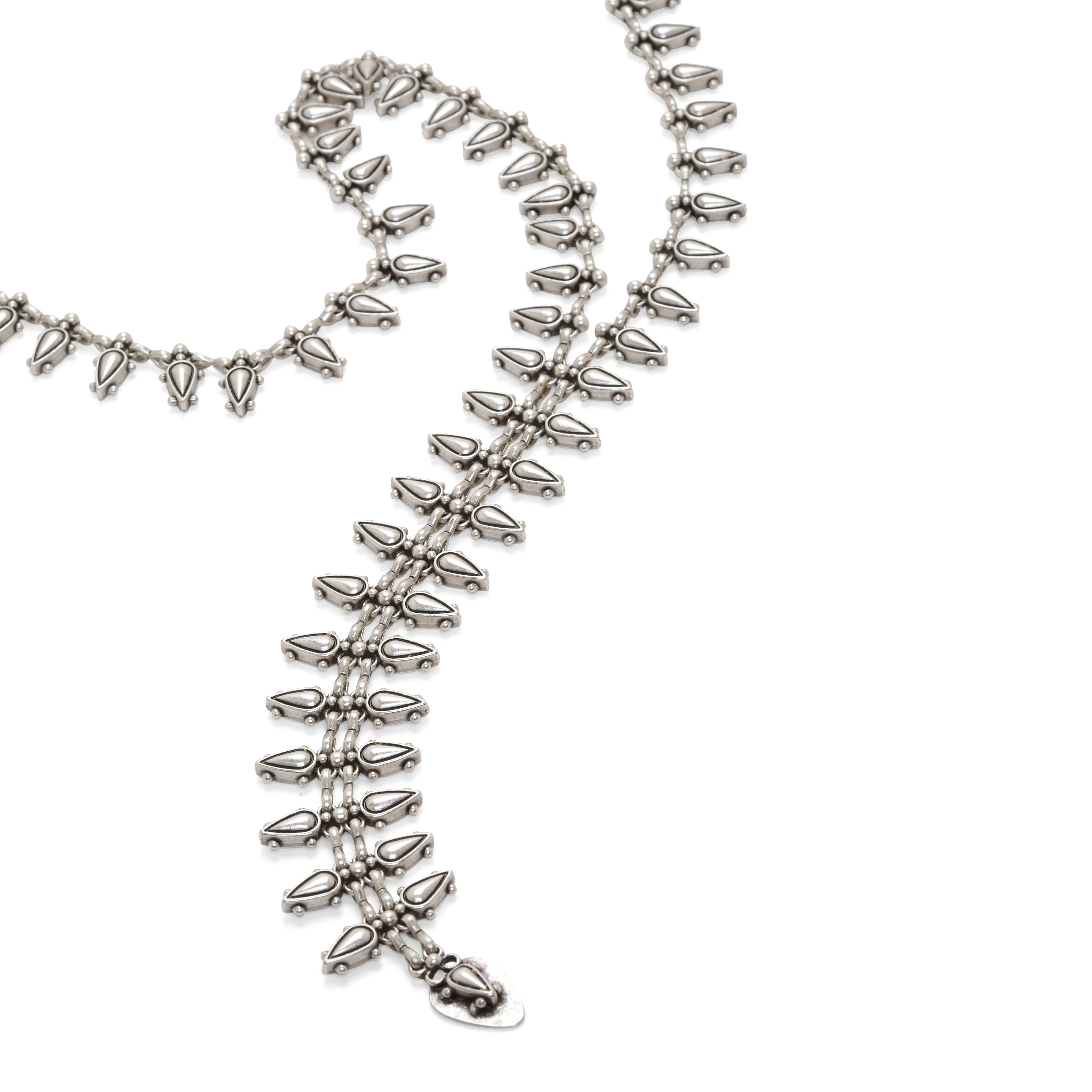 Chanour - Vente Sautoir et collier en Y - Collier en étain fait main - 17541