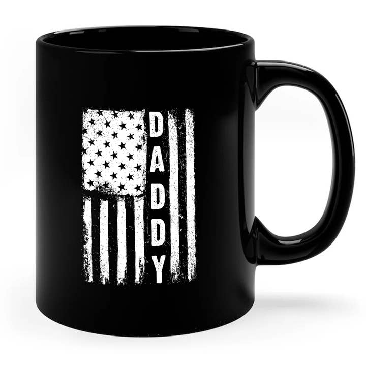 Daddy American Flag Mug, Patriotic Mug for wholesale by byMerryWorks