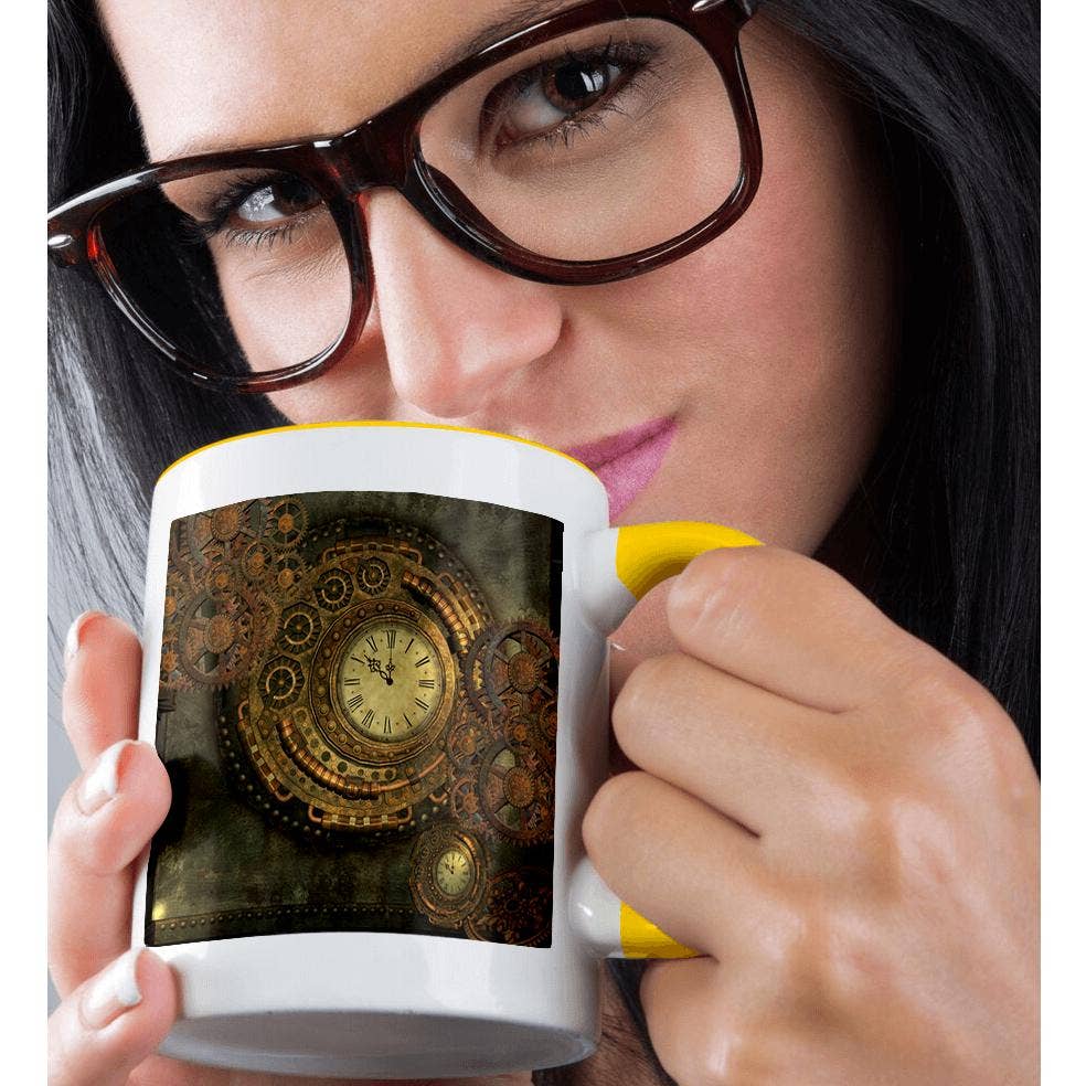 3dRose - Wholesale Coffee Mug - 3dRose, Wonderful clockwork, steampunk design, golden colors, Mug1