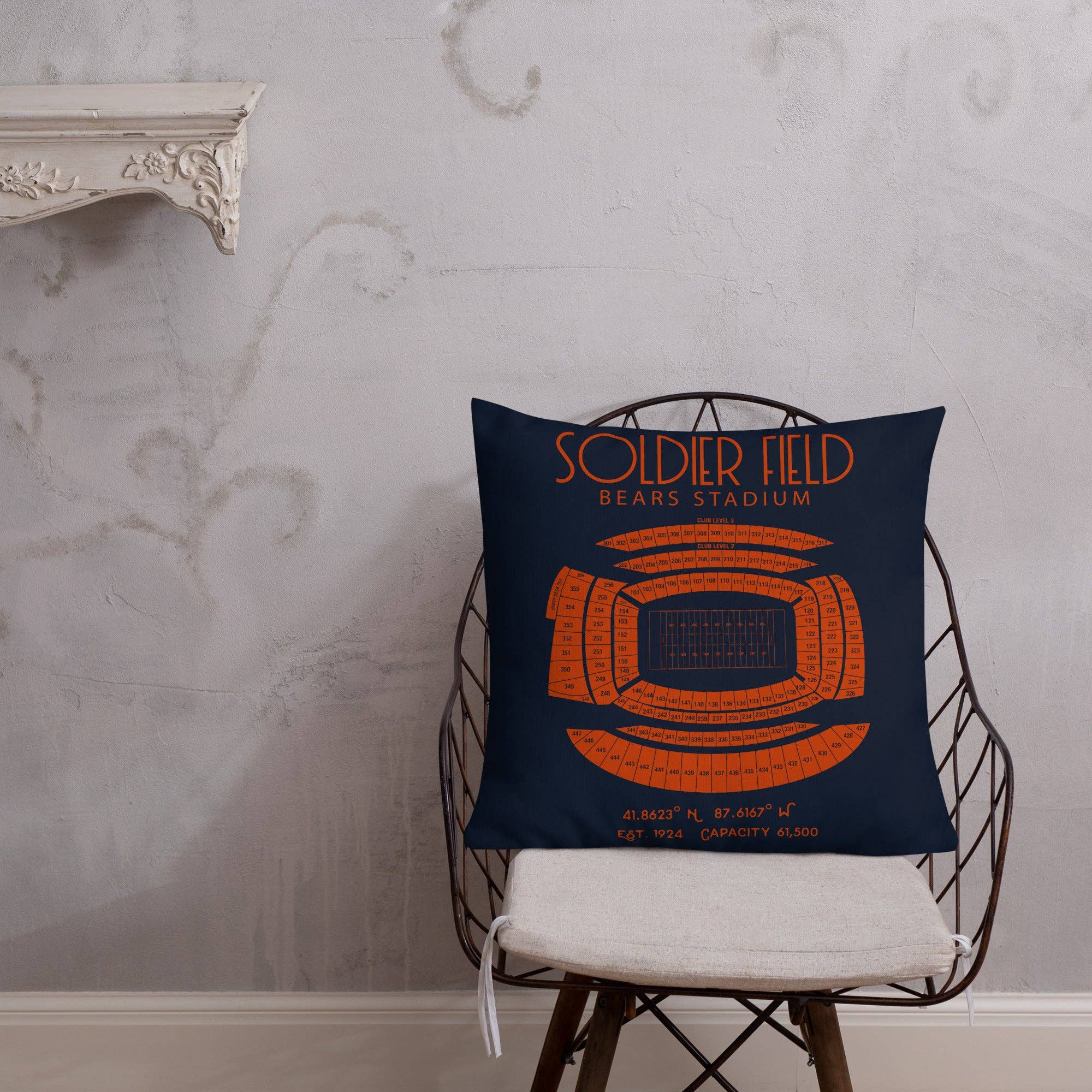 Stadium Prints by BTB – wholesale Throw/decorative pillow – Chicago Bears Football Stadium & City Pillows7