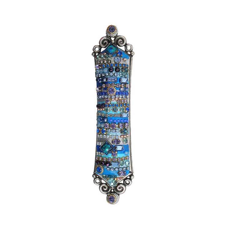 Mezuzah en Multi-Bleu pour la vente par Michal Golan Jewelry
