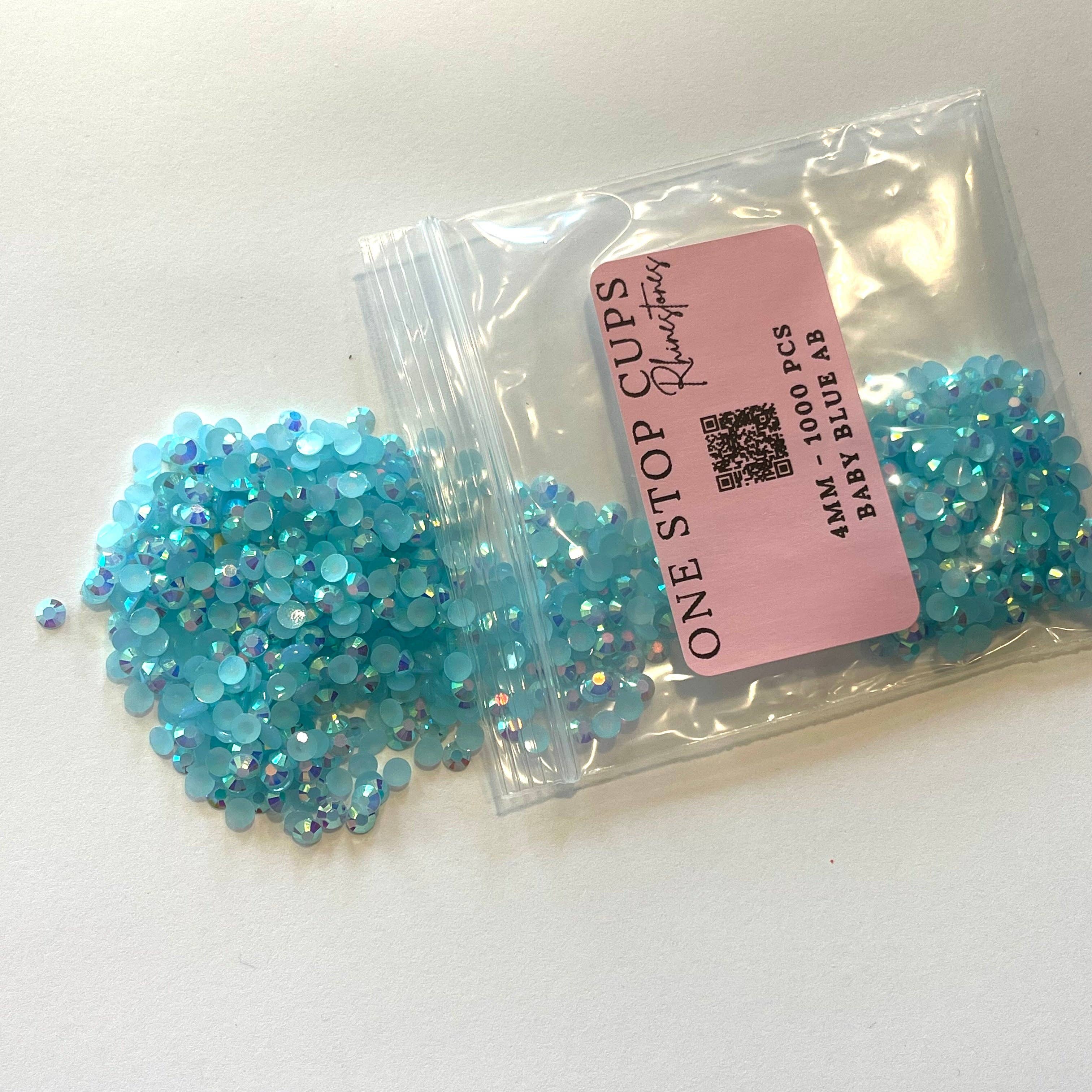 One Stop Cups – material para artesanato por atacado – Strass Jelly Azul Bebê AB2