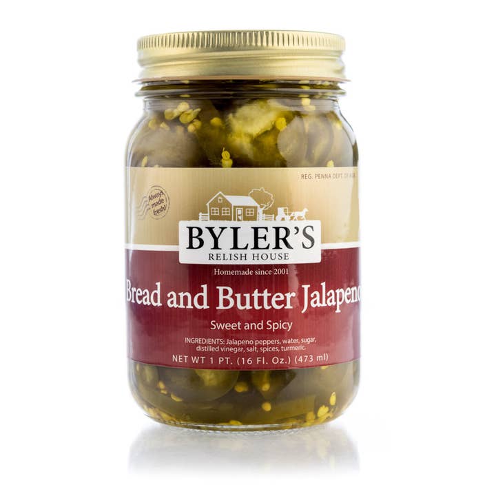 Byler's Bread and Butter Jalapeno, 16 oz for wholesale by Byler Canning Co.