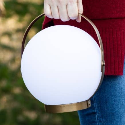 Lanterne d'extérieur portative LED Moonrise de 9,4 po - Bronze pour la vente par Allsop Home & Garden