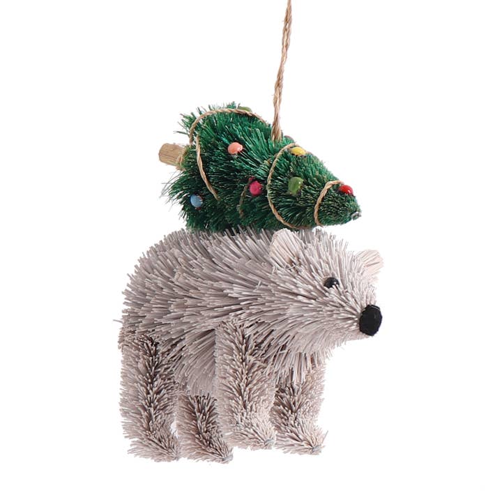 Decoração de Natal Urso Polar de Cerdas, 10cm por atacado de studio THIE