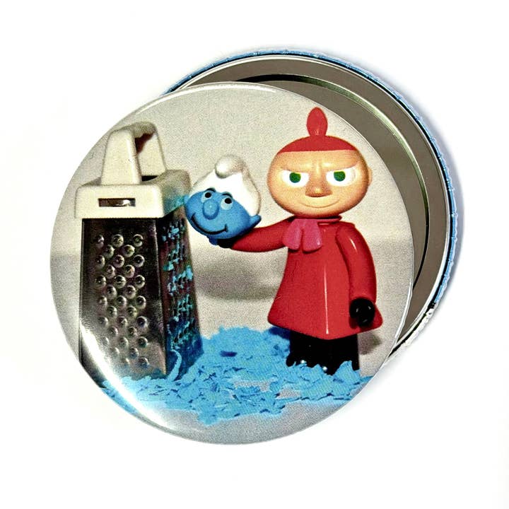 Blue Cheese Toy Inspired Pocket Mirror for wholesale by Bite Your Granny