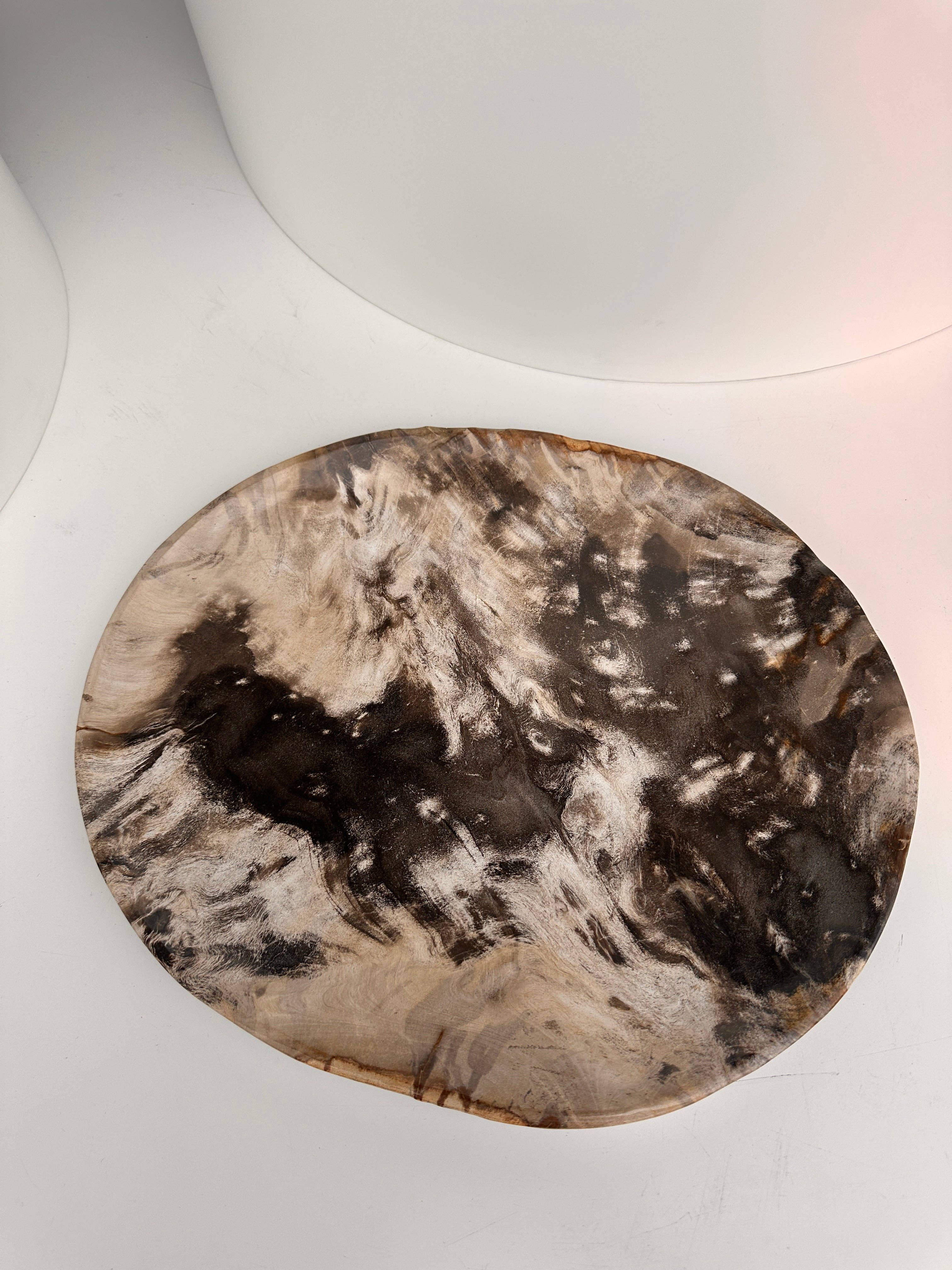 Office Objets - Vente Assiettes/plats/bols de décoration - Très grand vide poche ou plat en bois pétrifié18