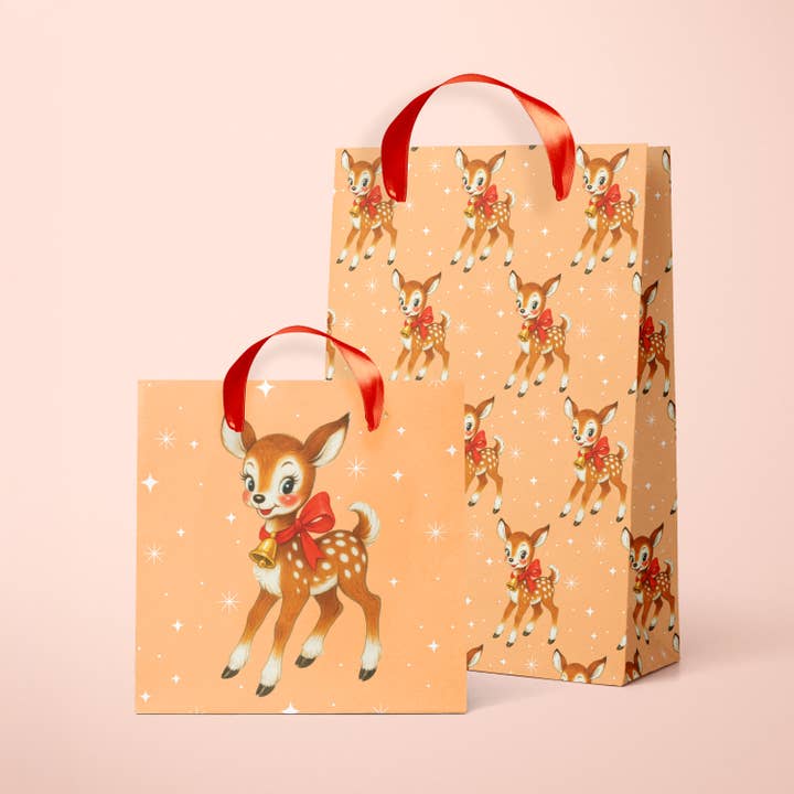 Retro Deer Gift Bag for wholesale by Sunshine Studios