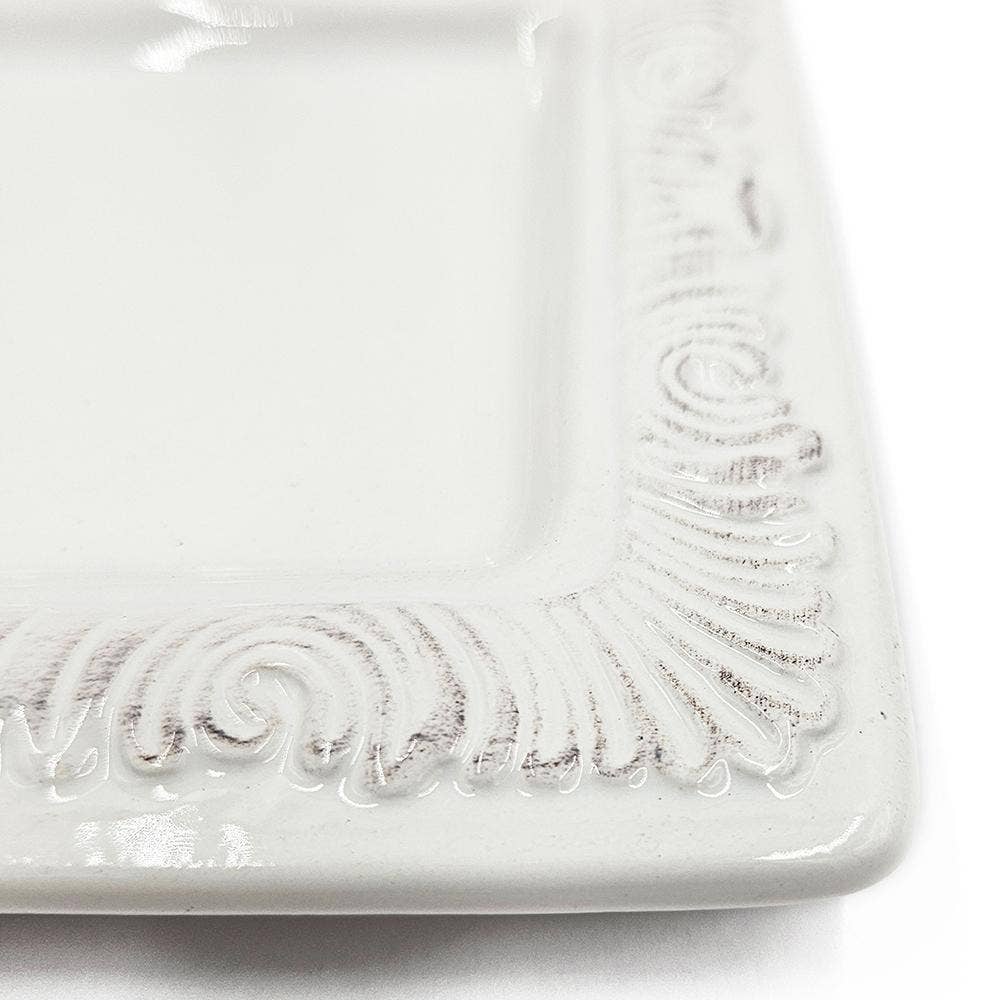 A&B Home Group Inc. - Vente Assiette - Assiette à dîner carrée en porcelaine 6x6x3,2" - Blanc5