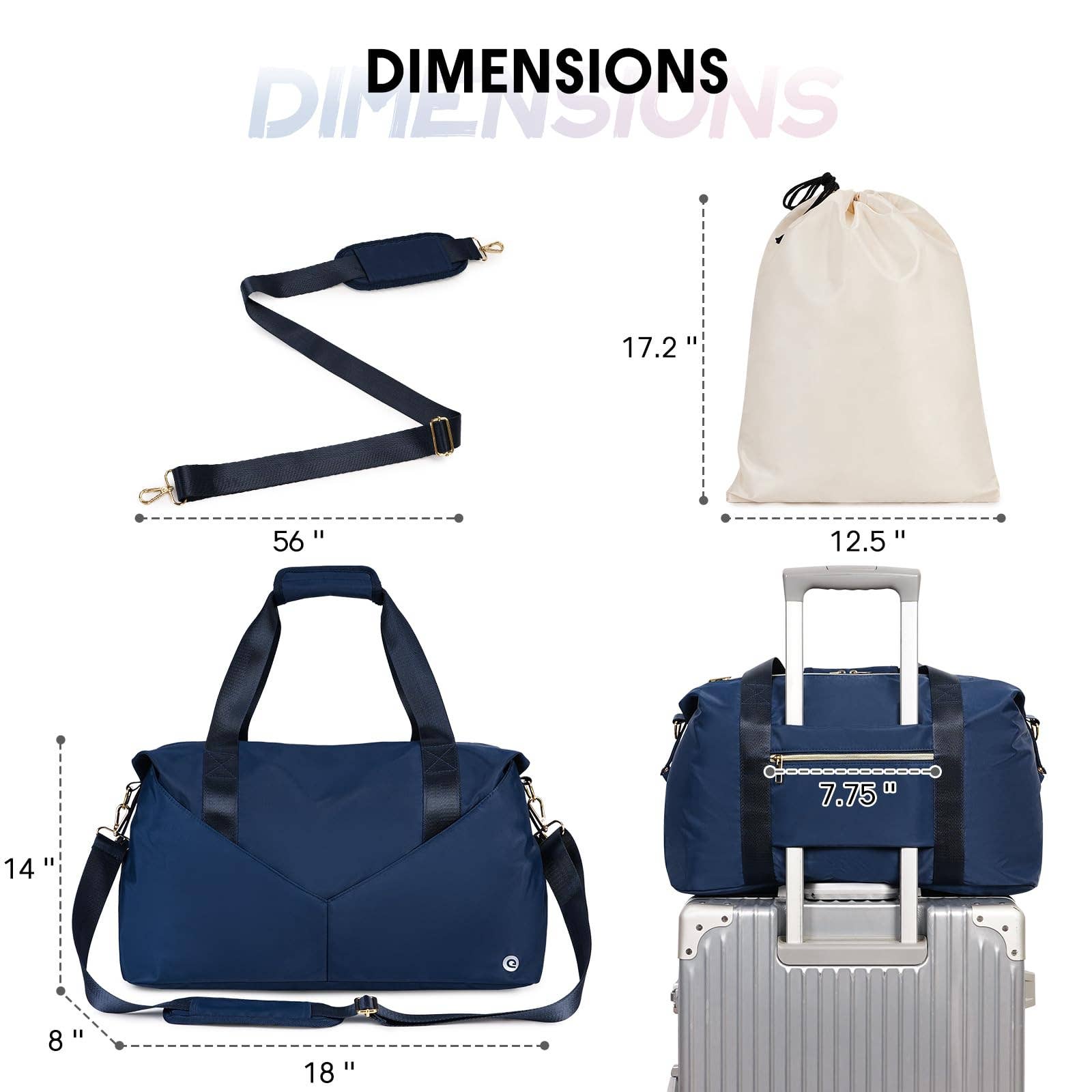 wandf - Wholesale Weekender Bag - Women's - Underseat Carry-on Luggage Duffel Bag Weekender Overnight25