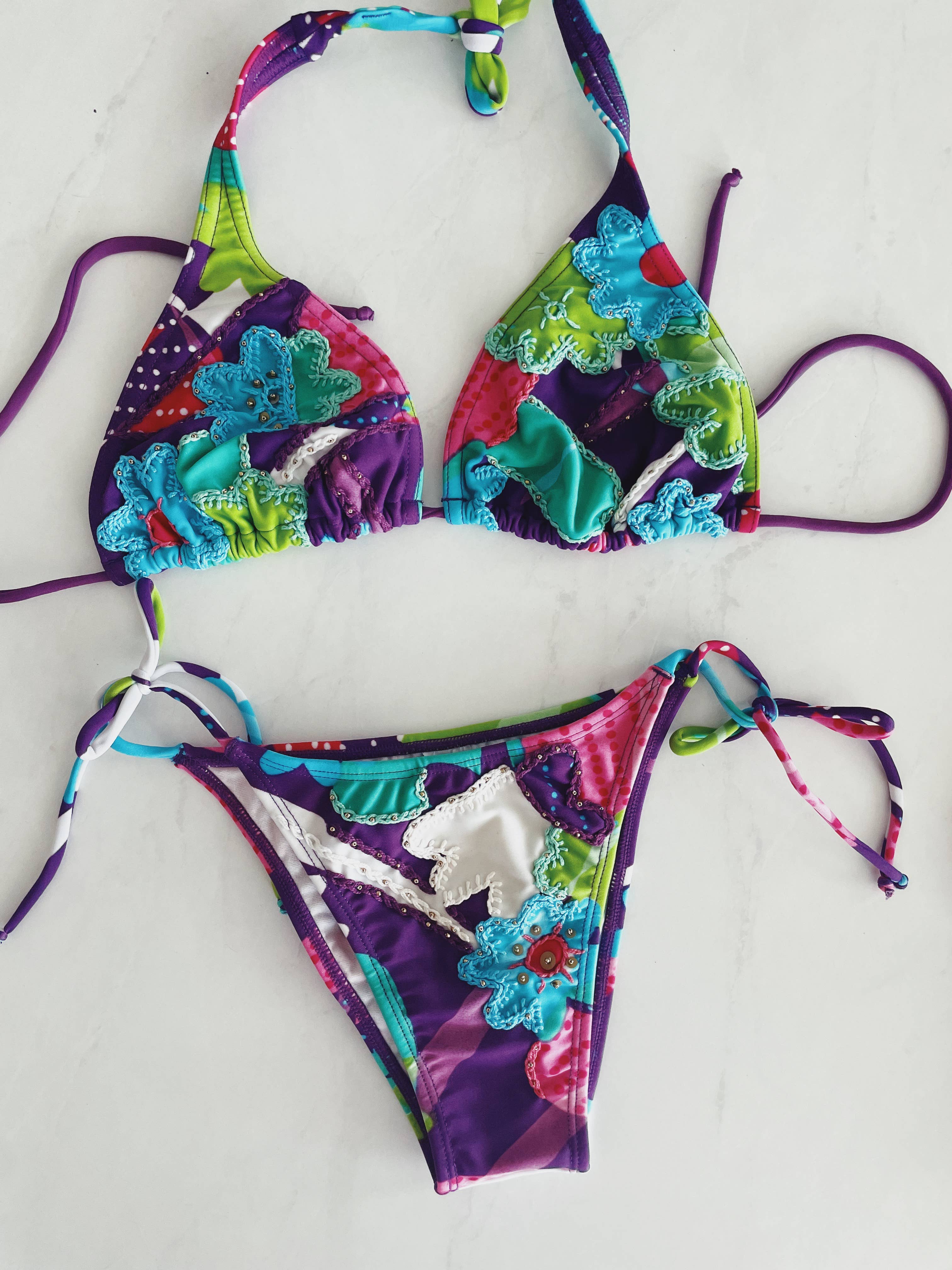 Pura Vida - Vente Maillot de bain deux-pièces – femme - Maillot de bain bikini brésilien à imprimés variés | trendy bathing su3