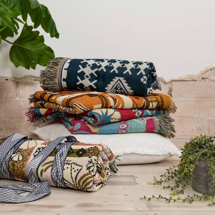 HENDEER - Wholesale Picnic Blanket - 'Eleanor Rigby' Woven Picnic Rug/Throw16