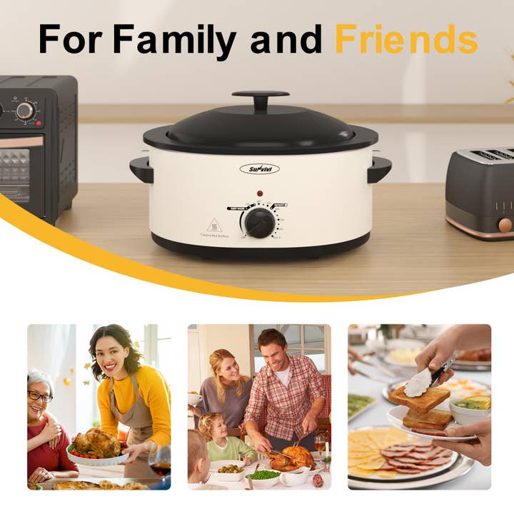 Heynemo - Wholesale Roaster - RoyalCraft 8-Quart Slow Cooker with Self-Basting Lid