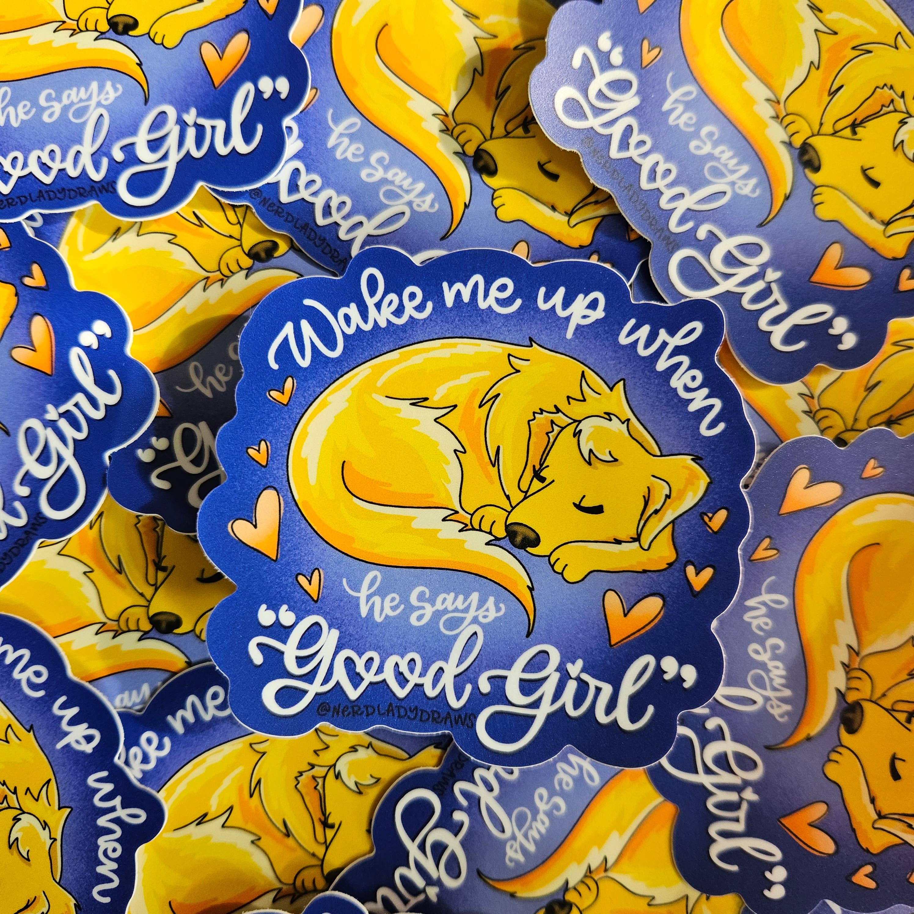 Nerd Lady Designs - Wholesale Sticker - Romantic Dog Sticker6