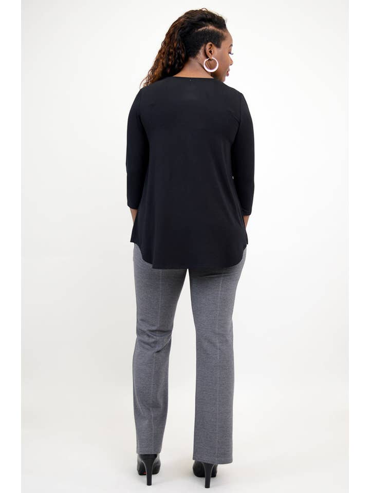 Blue Sky Clothing Co LLC - Vendita all'ingrosso Tunica - Donna - Top Jackie 3/4, Nero, Bambù2