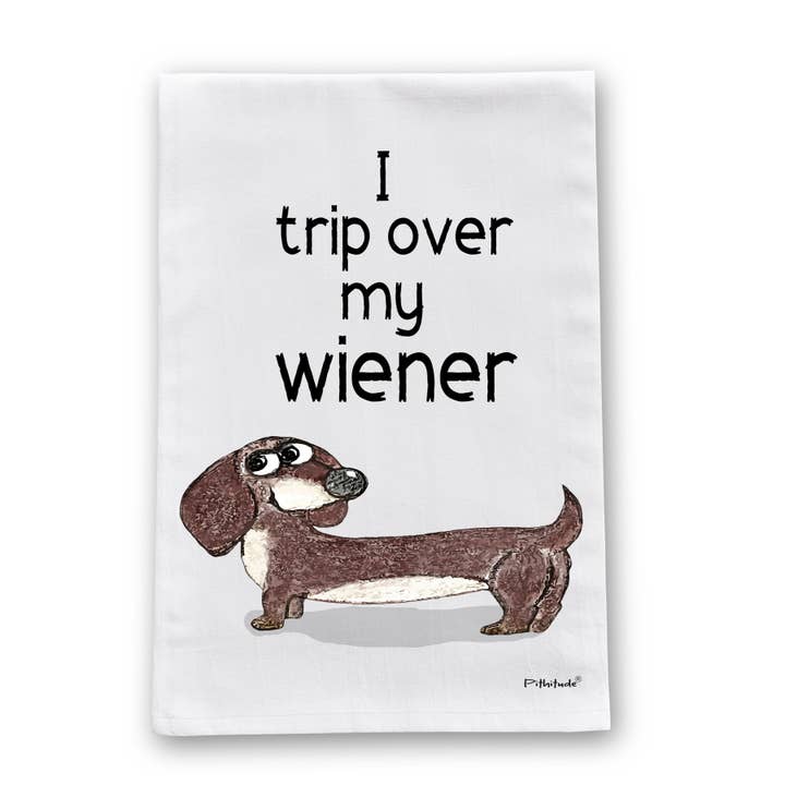 Wiener Trip Dish Towel for wholesale by Pithitude