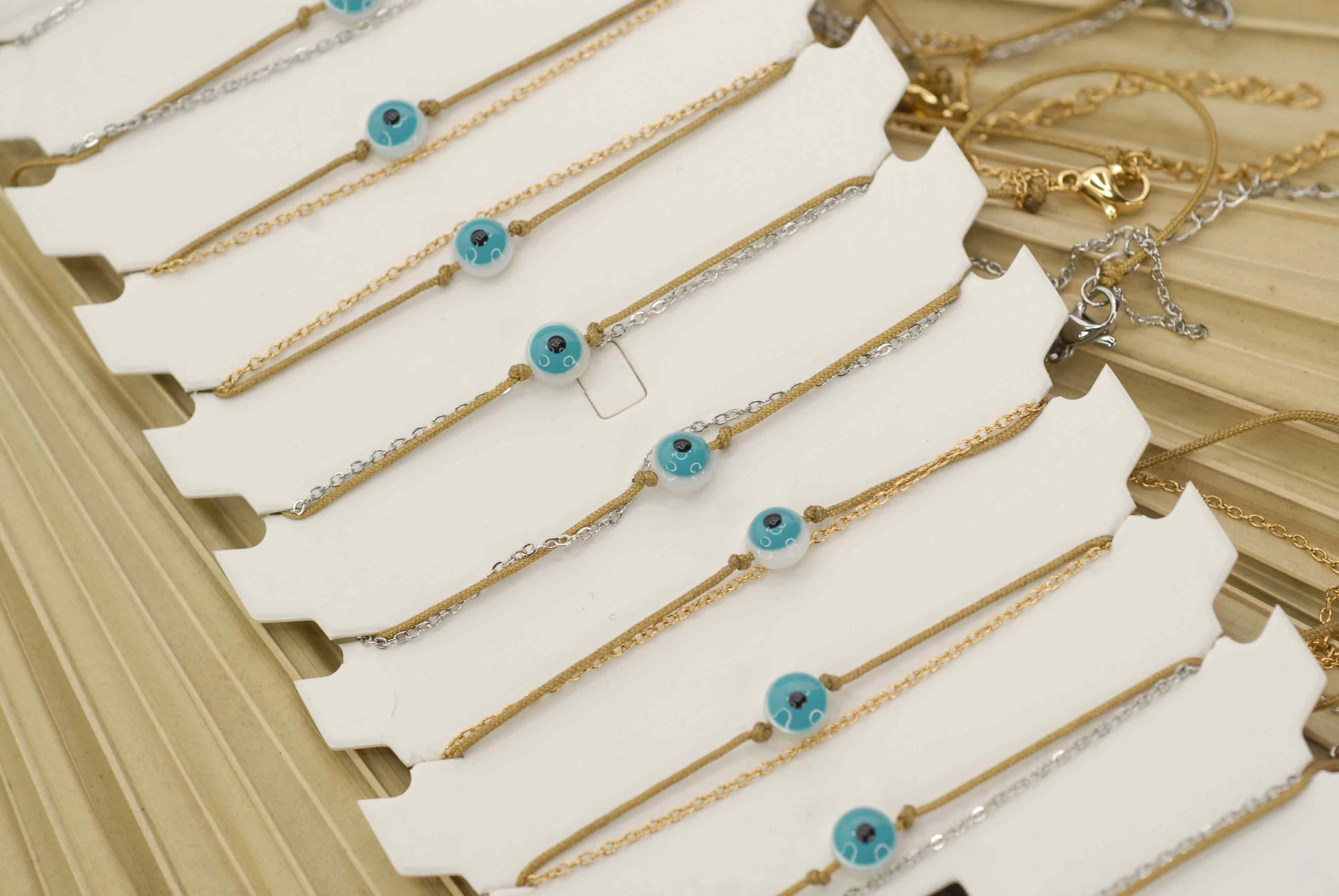 Merveilles du Monde - Wholesale Jewelry Set - Cards of 12 ankle chains2