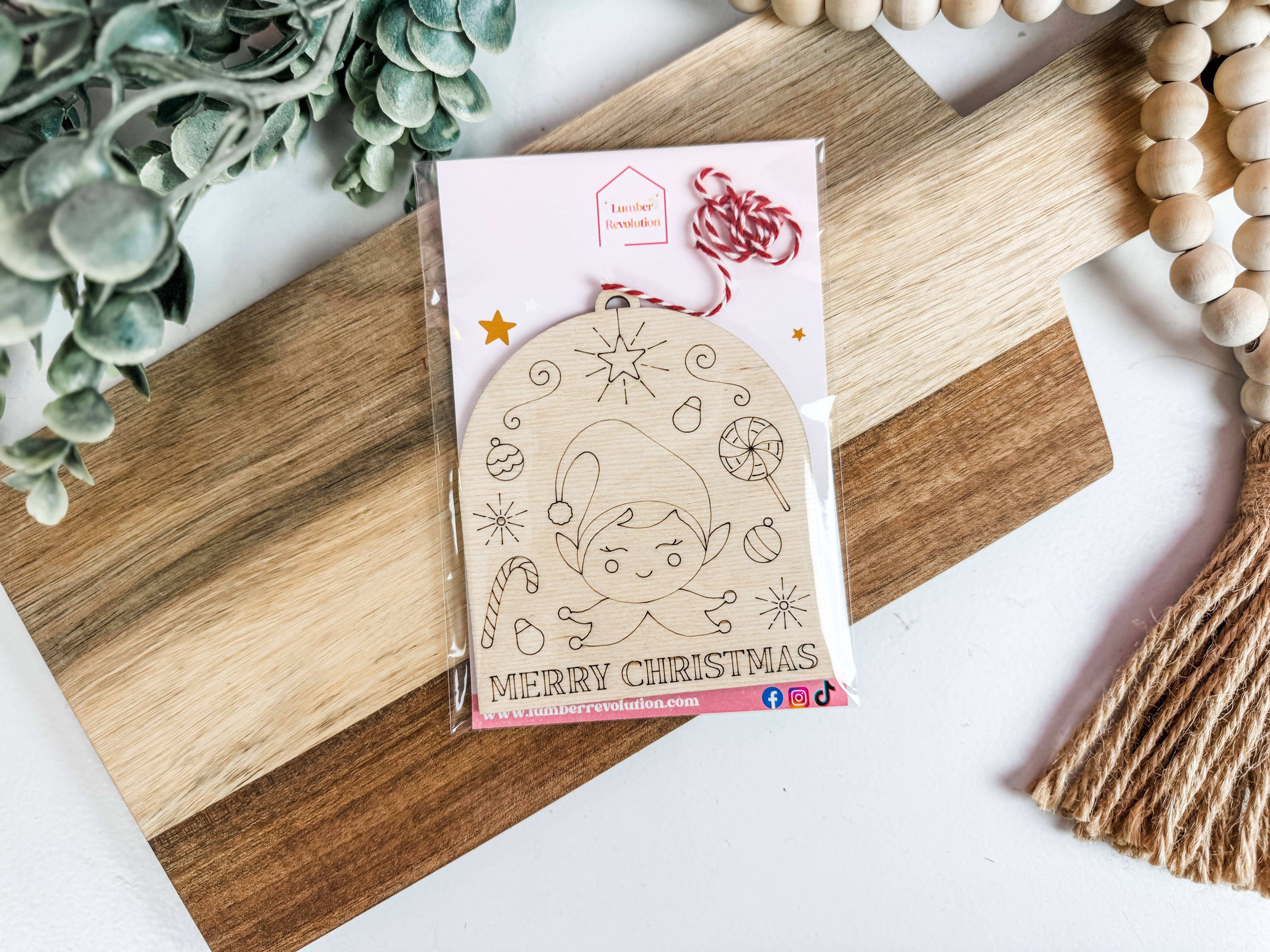 Lumber Revolution - Wholesale DIY Craft Kit - Paint-Your-Own Christmas Ornament | Wooden Holiday DIY Craft for Kids & Adults2