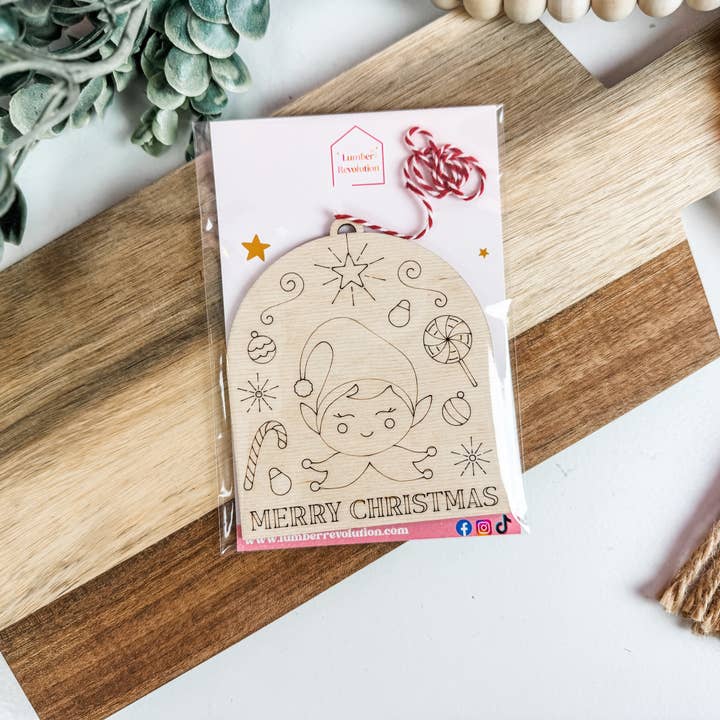 Lumber Revolution - Wholesale DIY Craft Kit - Paint-Your-Own Christmas Ornament | Wooden Holiday DIY Craft for Kids & Adults2