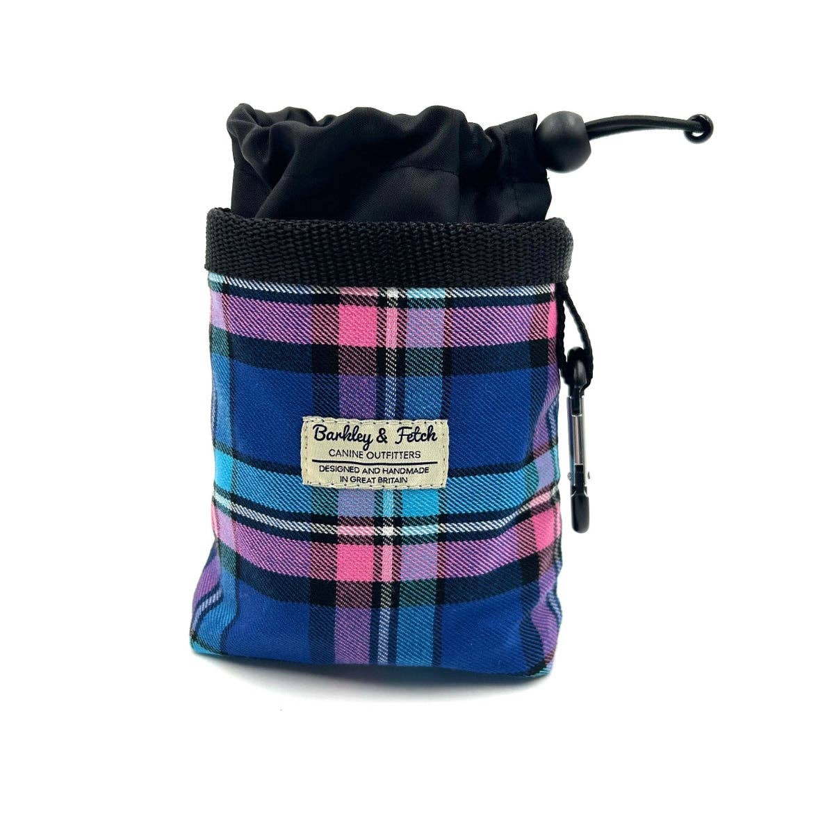 Barkley and Fetch - Wholesale Pet Treat Bag - Dog - Pink/Blue Check Treat Bag1