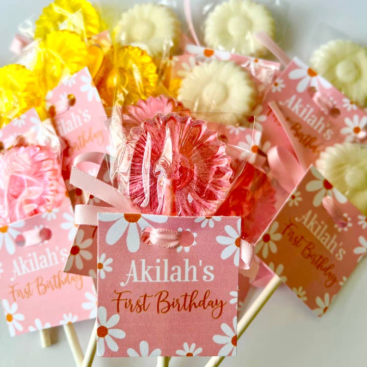 DAISY LOLLIPOPS for wholesale by Lollipops by Candied Cakes