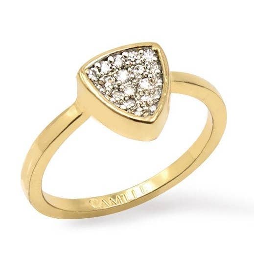 Ring met holle pavézetting voor wholesale door Camille Jewelry