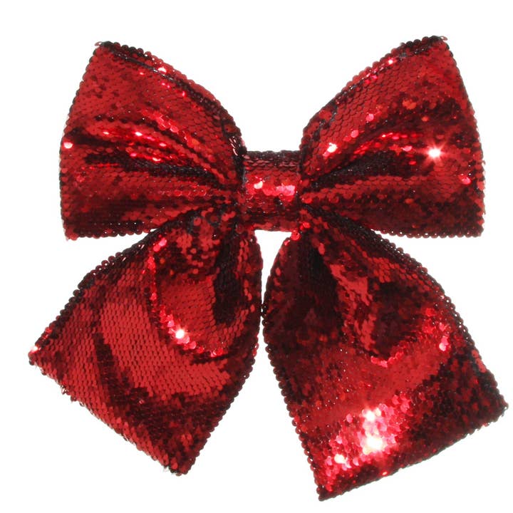 Valentine's Day - 10.2" RED SEQUIN BOW for wholesale by Dunn Deals