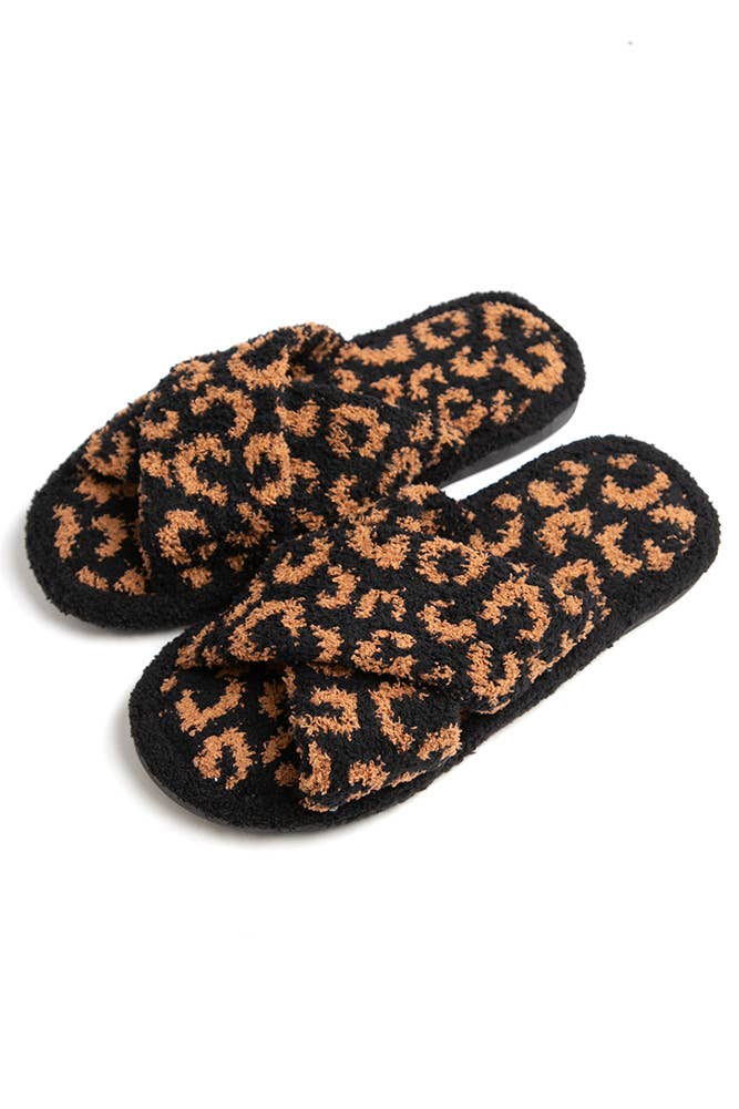 Hana - Wholesale Slippers - Women's - Leopard criss-cross slippers11