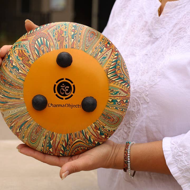 Lungta Imports - Wholesale Music Accessory - Steel Tongue Drum 8 Notes 10 Inches Tank Drum, Handpan Drum, Chakra Drum, Percussion with Mallets and Travel Bag5