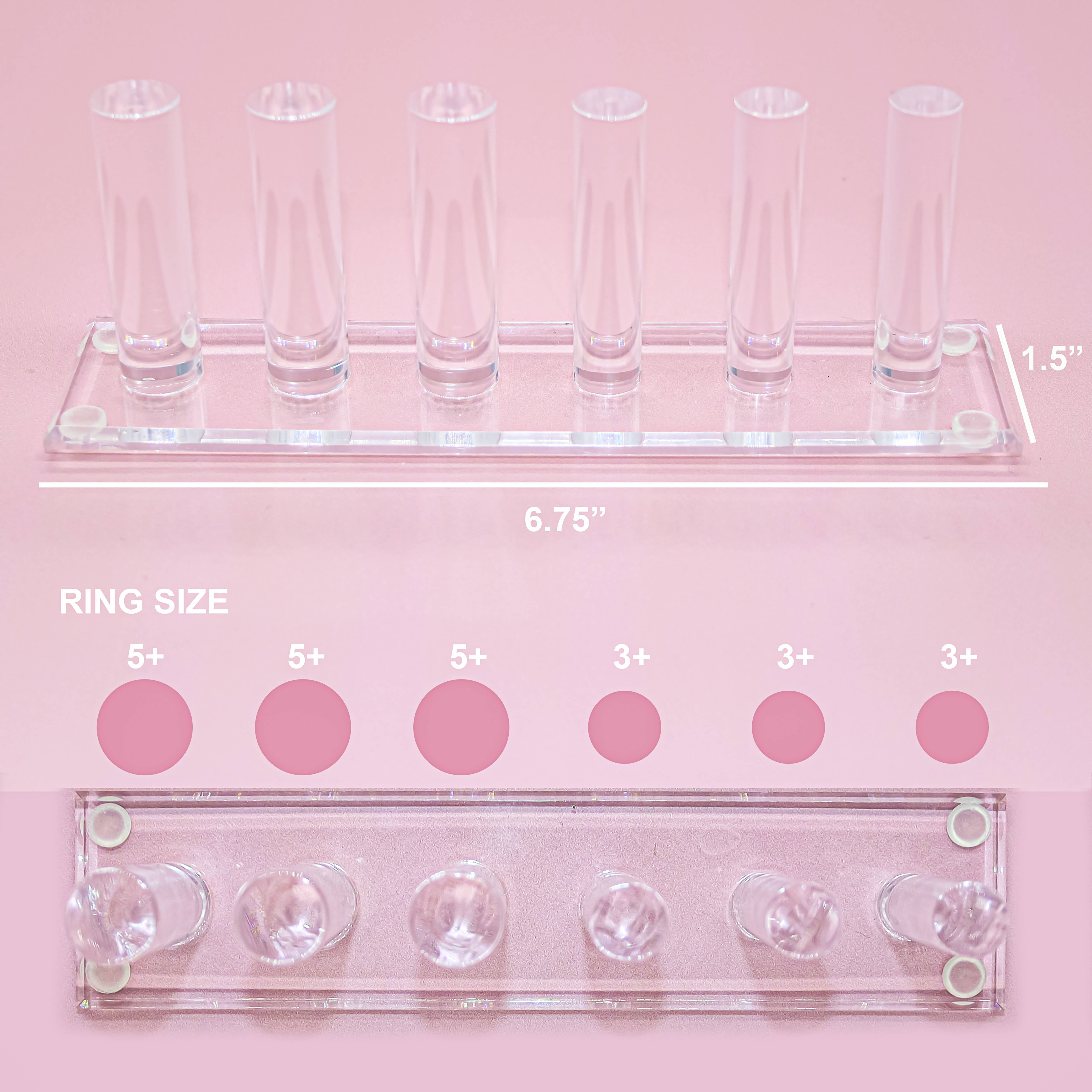 Frog Sac - Vente Supports et présentoirs à bijoux - Organisateur de présentation avec porte-bagues en acrylique transparent5