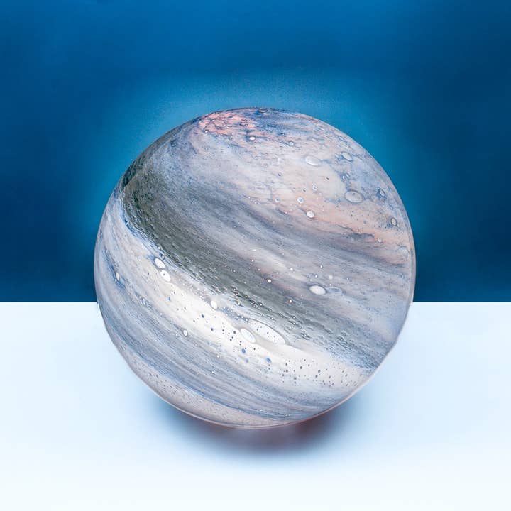 L. GLOW Home - Venta al por mayor Lámparas decorativas/de escritorio - Lámpara de vidrio redonda Ocean Nublado 28 cm2