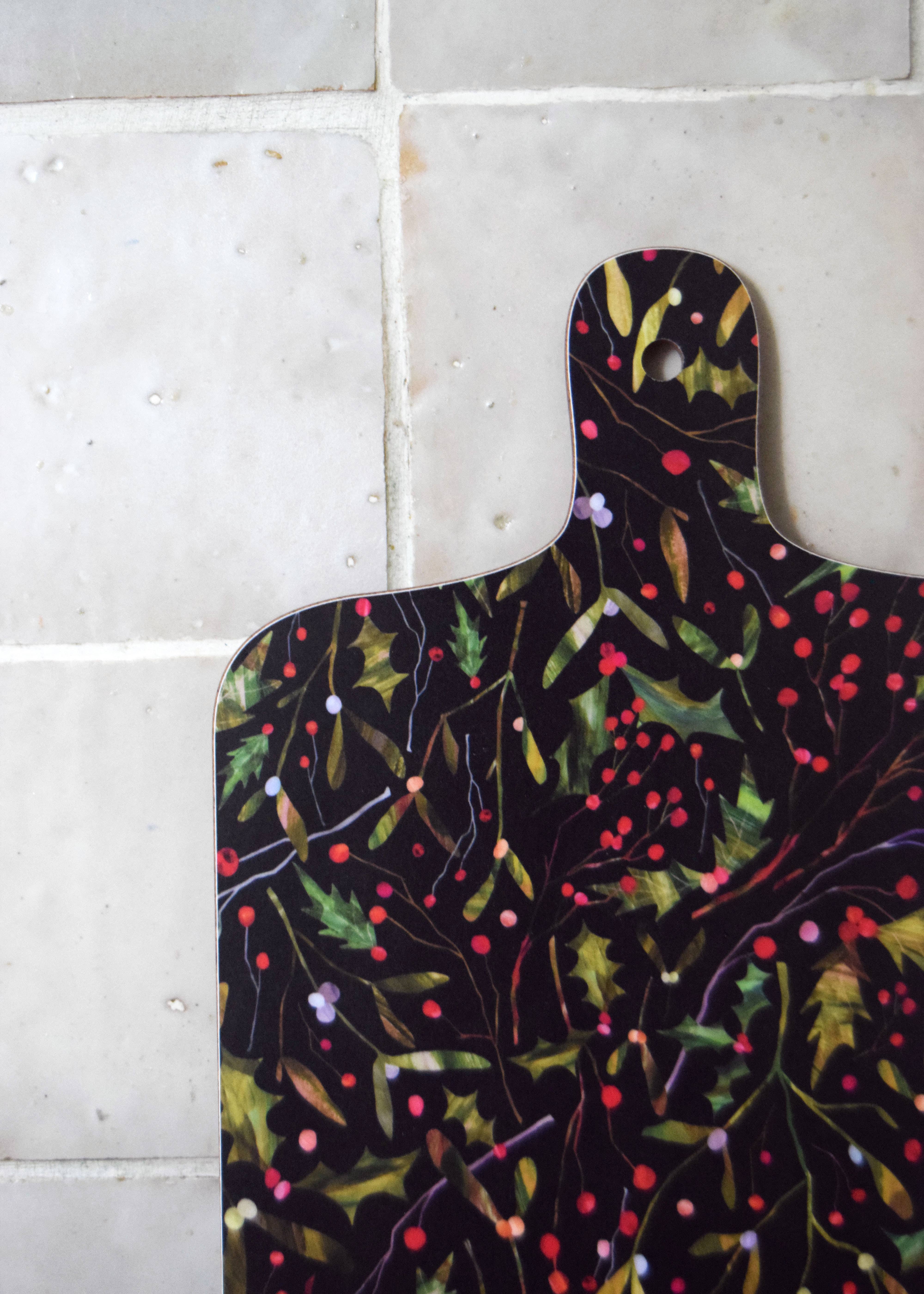 Freya Snow - Wholesale Cutting Board - Winter Berries Mini Chopping Board / Melamine Cutting Board2