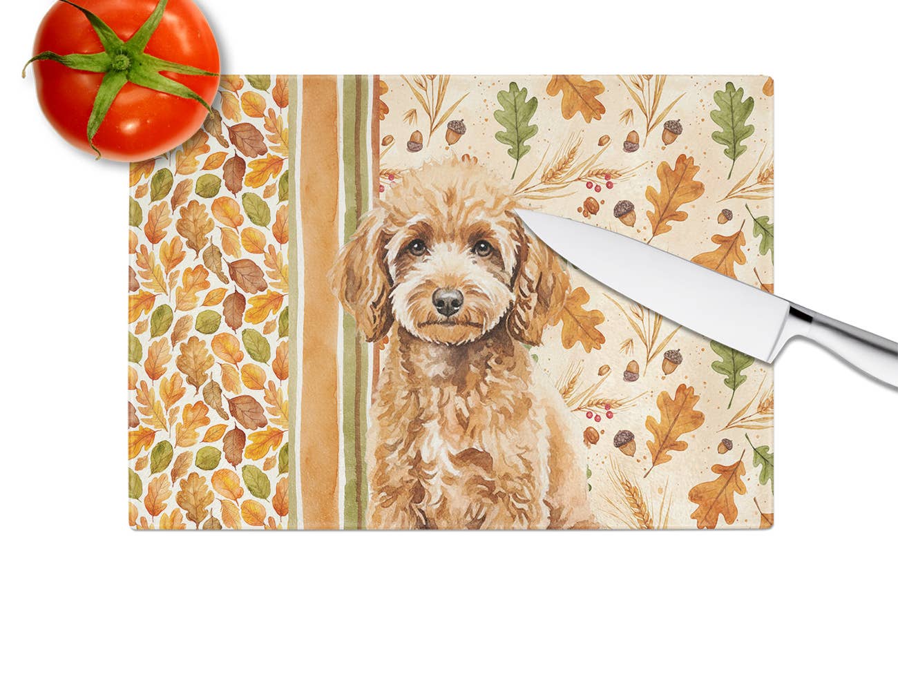 Caroline's Treasures - Wholesale Cutting Board - Miniature Apricot Poodle Heirloom Fall Cutting Board WDK7962