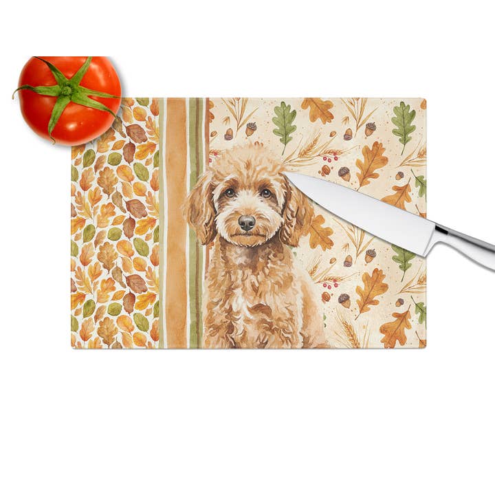 Caroline's Treasures - Wholesale Cutting Board - Miniature Apricot Poodle Heirloom Fall Cutting Board WDK7962
