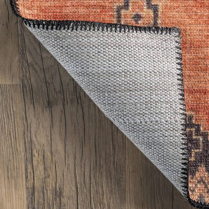 Rust Quincy Cotton-Blend Traditional Area Rug for wholesale on Faire5