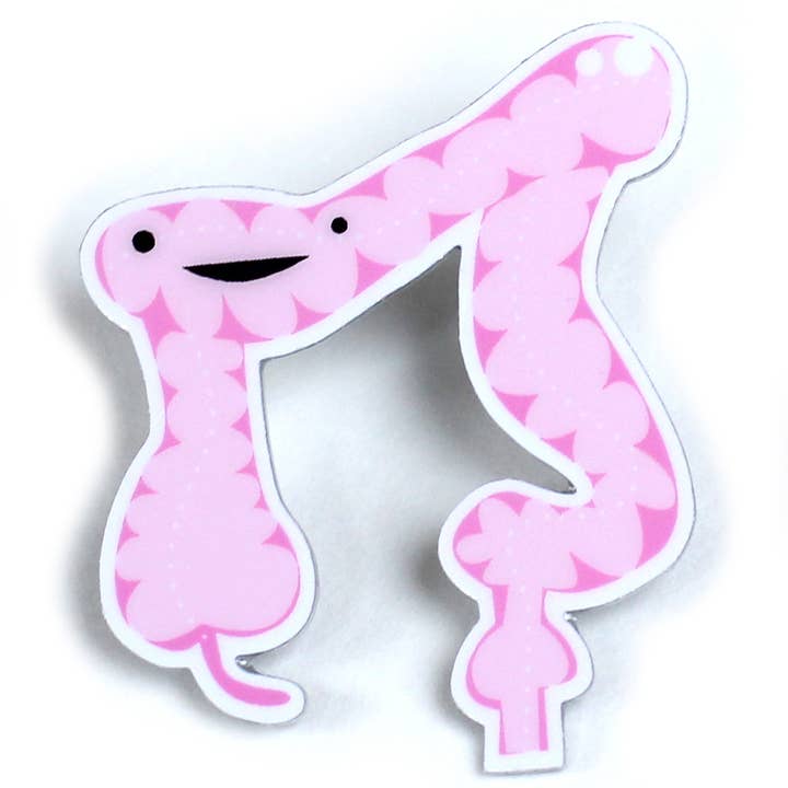 I Heart Guts | Organ Plushies Wholesale - Wholesale Lapel Pin/Button - Colon Lapel Pin - You Move Me