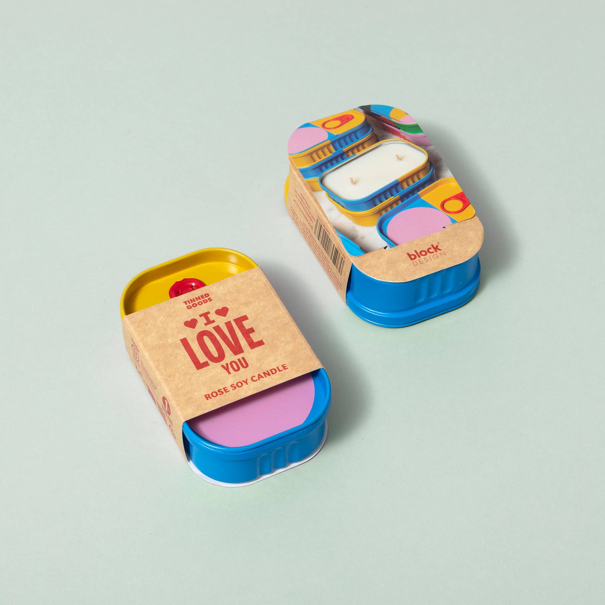 Block Design - Wholesale Travel Candles - Tinned Goods - I Love You - Candle2