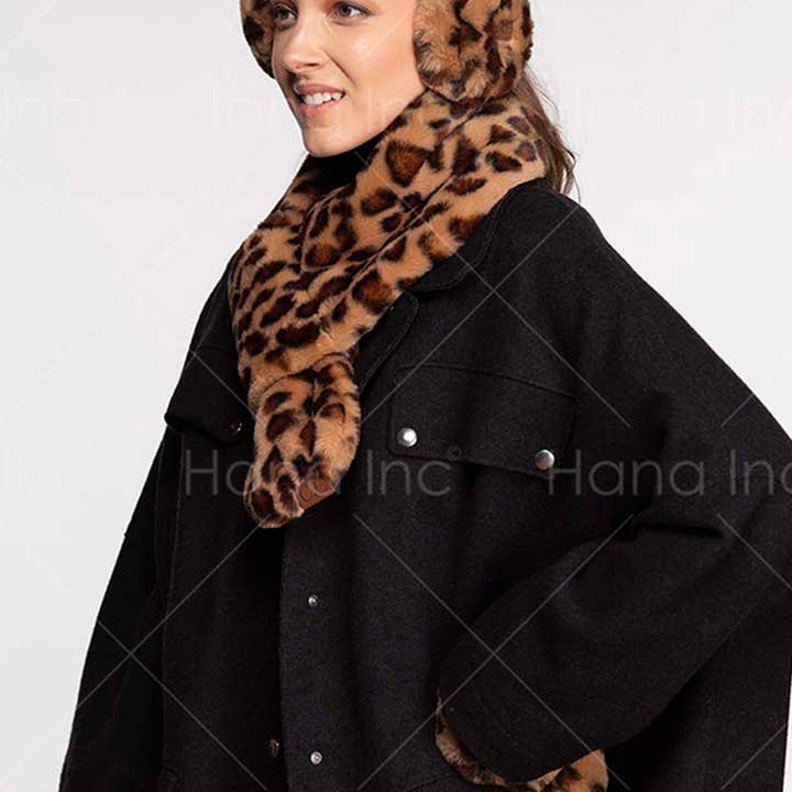 Hana - Wholesale Earwarmers/Ear Muffs - Women's - C.C Leopard Print Earmuffs