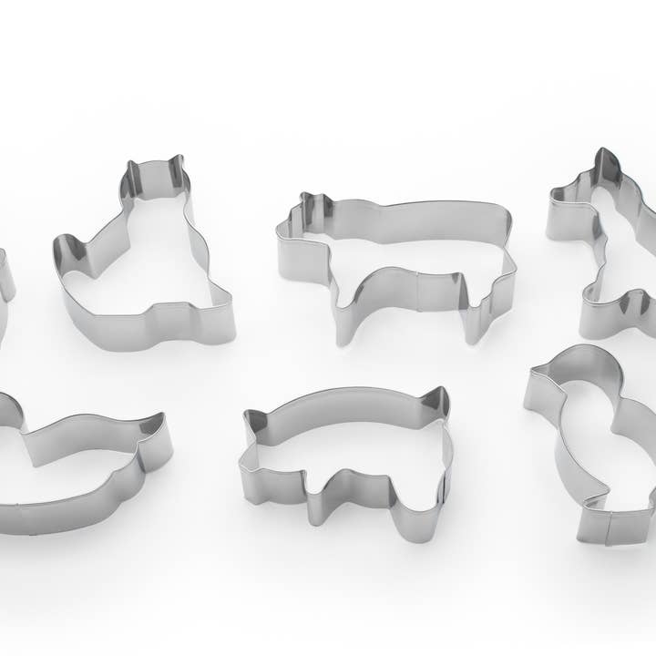 Fox Run Brands - Wholesale Cookie Cutter - Fox Run Farm Animal Cookie Cutters, Set of 7, 3.5" x 3.5"