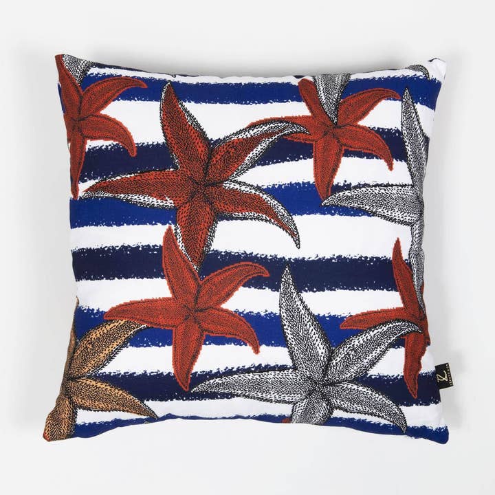 Zéphyr And Co - Wholesale Chair Cushion - Cotton cushion cover with starfish pattern0