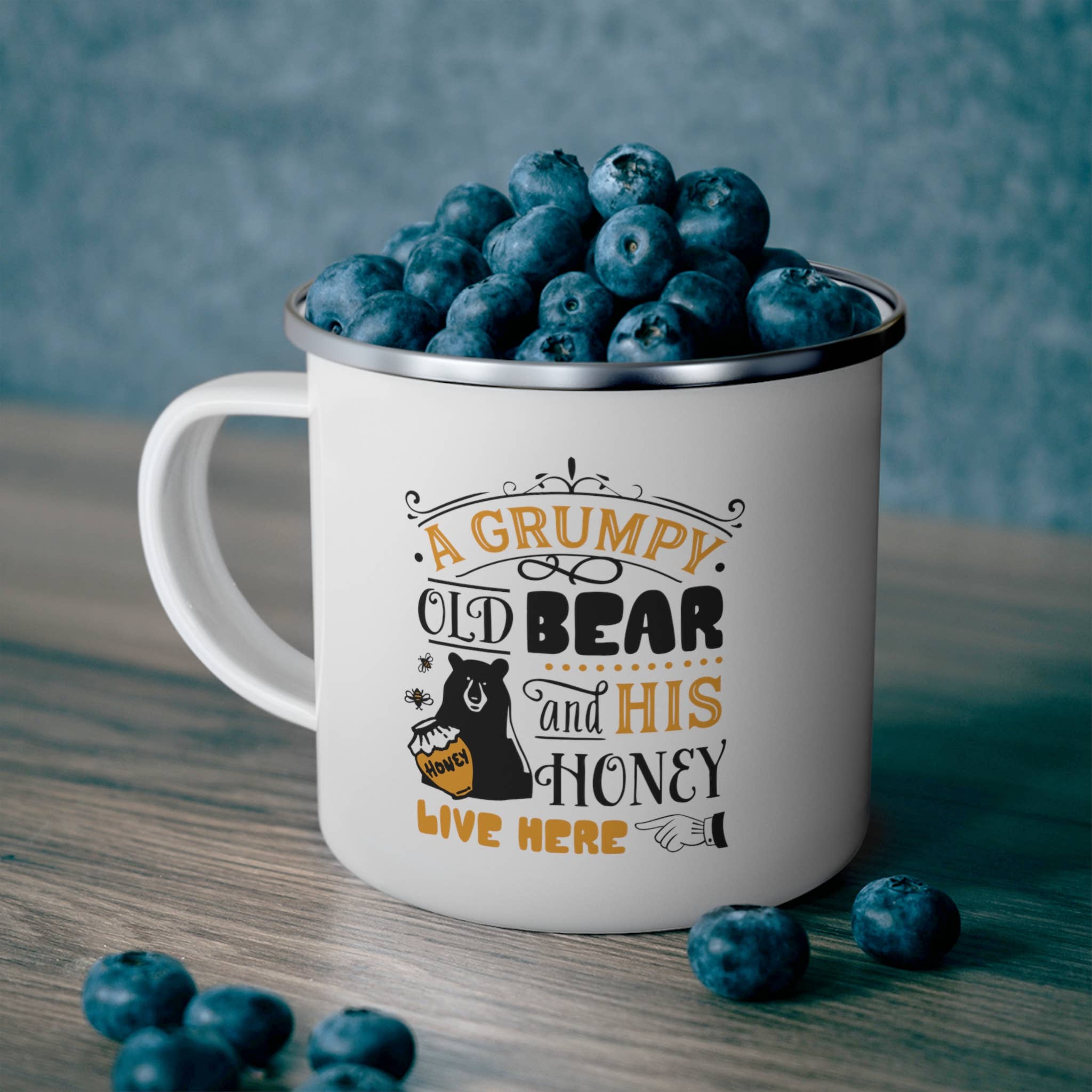 Thy Will Bee Done Apiary - Wholesale Coffee mug - Honey Bee Enamel Camping Mug2