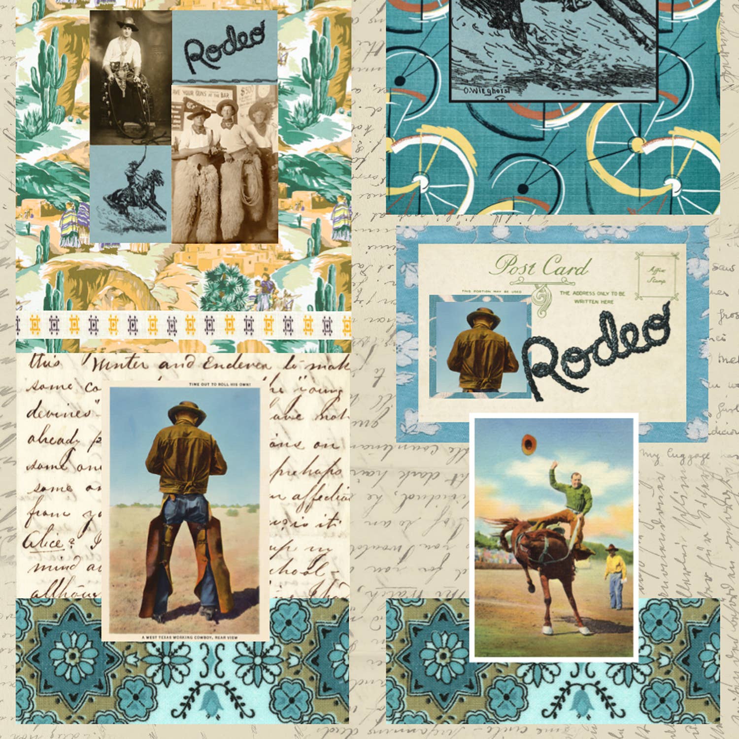 Colonial Patterns, Inc. - Wholesale Stofrol - Gewaardeerde Threadz® Quilt- & Naaistof - Western Rodeo1