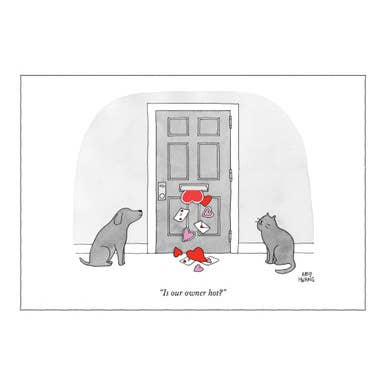 IS OUR OWNER HOT? - 5 x 7" VALENTINE'S DAY CARD for wholesale by Nelson Line