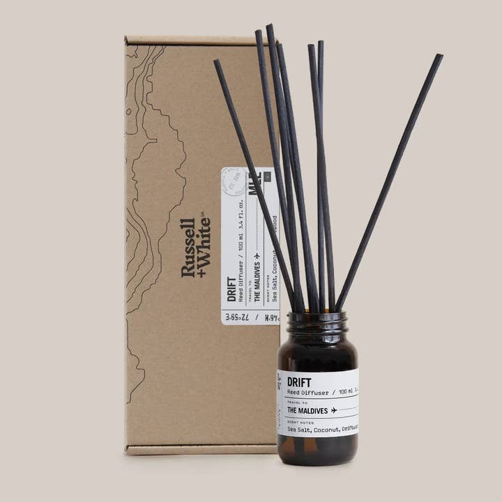 Russell + White - Wholesale Reed Diffuser - Drift Reed Diffuser - Ocean Breeze - Handmade in UK