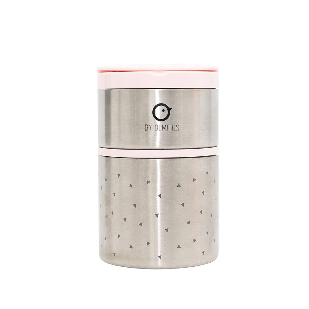 Rosa Thermo solids trianglar matbehållare för baby för wholesale på Faire7